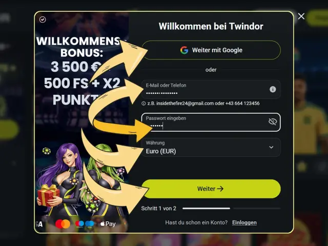 Twindor Registration Step2